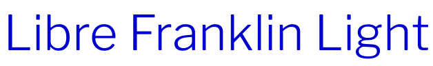 Libre Franklin Light шрифт
